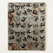 ハロウィン動揺してヴィンテージスカルモノグラム プランナー手帳 (裏面)