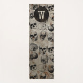 ハロウィン動揺してヴィンテージスカルモノグラム ヨガマット (正面)