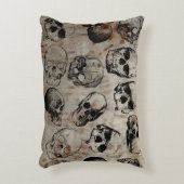 ハロウィン動揺してヴィンテージスカル アクセントクッション (正面(垂直))