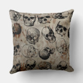 ハロウィン動揺してヴィンテージスカル クッション (裏面)