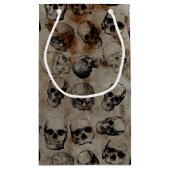 ハロウィン動揺してヴィンテージスカル スモールペーパーバッグ (裏面)