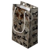 ハロウィン動揺してヴィンテージスカル スモールペーパーバッグ (裏面アングル)