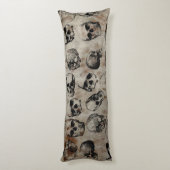 ハロウィン動揺してヴィンテージスカル ボディピロー (裏面 (縦))