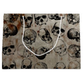 ハロウィン動揺してヴィンテージスカル ラージペーパーバッグ (正面)