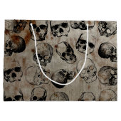 ハロウィン動揺してヴィンテージスカル ラージペーパーバッグ (裏面)