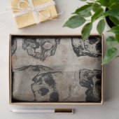 ハロウィン動揺してヴィンテージスカル 薄葉紙 (ギフト)