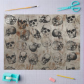 ハロウィン動揺してヴィンテージスカル 薄葉紙 (クラフト)