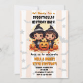 ハロウィン双子誕生日招待状B スプークタキュラー 招待状 (正面)