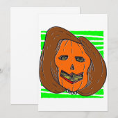 ハロウィン反ナンシー・ペロシのカボチャの怪物 招待状 (正面/裏面)