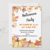 ハロウィン収穫のお誘い 招待状 (正面)