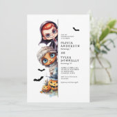 ハロウィン合同誕生日招待状（子供用） 招待状 (スタンド正面)