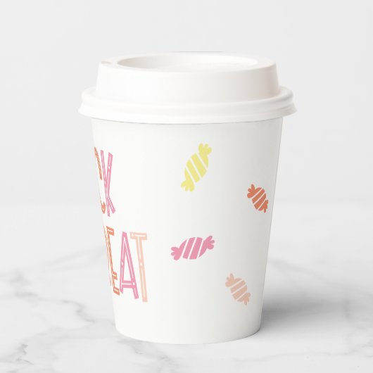 ハロウィン名門私立校風ののトリックまたは治療 紙コップ (裏面)