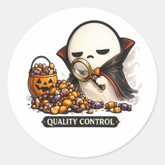 ハロウィン品質管理 かわいいヴァンパイア ラウンドシール