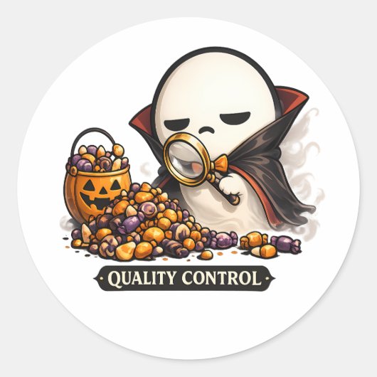 ハロウィン品質管理 かわいいヴァンパイア ラウンドシール (正面)