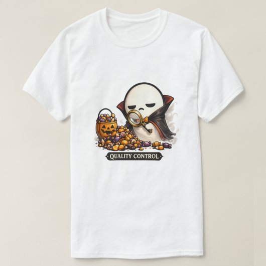 ハロウィン品質管理 かわいいヴァンパイア Tシャツ (デザイン正面)