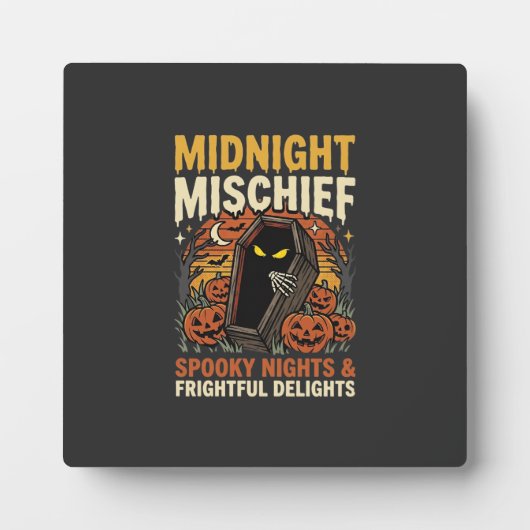 ハロウィン墓地のいたずら フォトプラーク (正面)