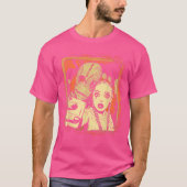 ハロウィン墓地コミックホラー モンスター アート Tシャツ (正面)