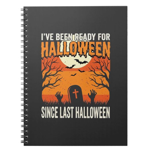 ハロウィン墓地デザイン_1 ノートブック (正面)