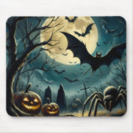 ハロウィン墓場のシーン マウスパッド マウスパッド