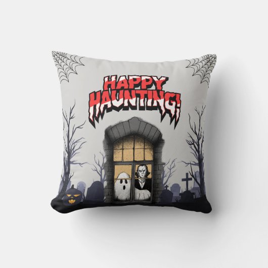 ハロウィン墓場インテリア クッション (正面)