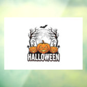 ハロウィン墓場カボチャビンテージ彫刻デザイン ウィンドウサイン (シート3)