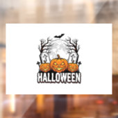 ハロウィン墓場カボチャビンテージ彫刻デザイン ウィンドウサイン (シート2)