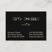 ハロウィン夜の魔法使い 名刺 (裏面)