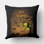 ハロウィン夜、ハッピーハローウィン! クッション (裏面)