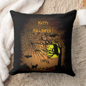 ハロウィン夜、ハッピーハローウィン! クッション (ブランケット)