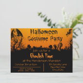 ハロウィン大人コスチュームパーティー招待状 サンキューカード (スタンド正面)