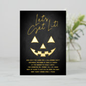 ハロウィン大人パーティーを楽しもう!本物そっくりリアル 箔招待状 (立ち正面)