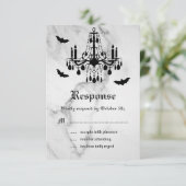 ハロウィン大理石RSVP 出欠カード (スタンド正面)