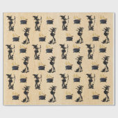 ハロウィン妊娠中の魔女の赤ちゃんが醸造中シャワー ラッピングペーパー (フラット)