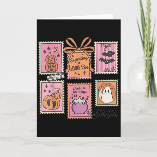 ハロウィン妊娠発表 面白いゴーストベイビー カード (正面)