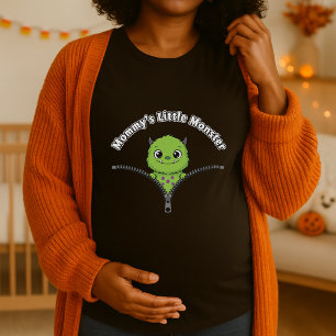 ハロウィン妊婦 Peekaboo Baby Monster デザインTシャツ Tシャツ