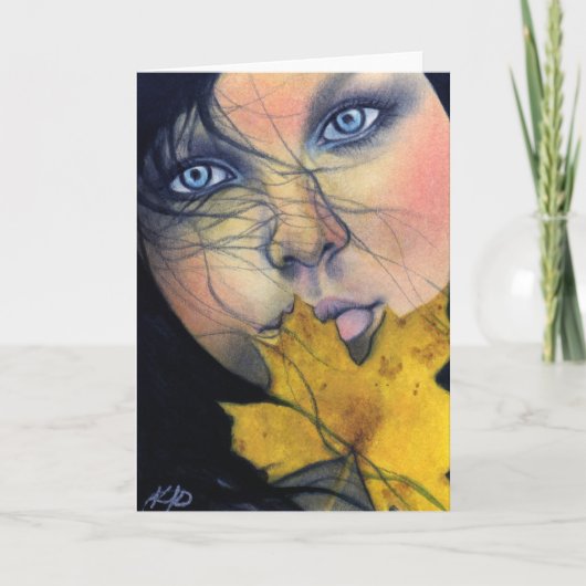 ハロウィン妖精美しいカード カード (正面)