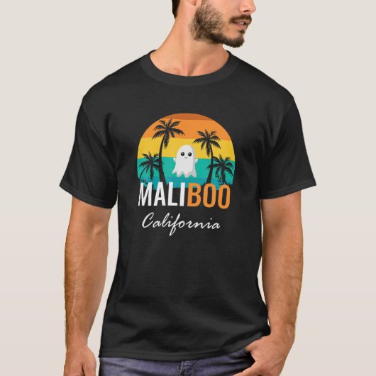 ハロウィン威厳があるイン、Maliboo California、マおもしろいル Tシャツ (正面)