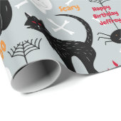 ハロウィン子供の誕生日名年齢ボーイズ ラッピングペーパー (ロールコーナー)