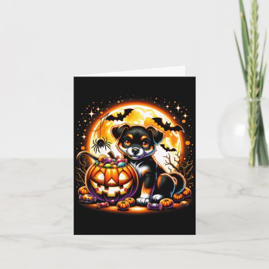 ハロウィン子犬Tシャツ4 カード (正面)