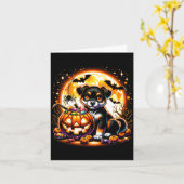 ハロウィン子犬Tシャツ4 カード (黄色い花)