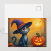 ハロウィン子猫とかぼちゃ シーズンポストカード (正面/裏面)