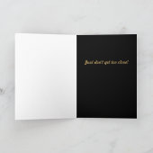 ハロウィン子猫とフェイク金ゴールドスター&ブックカード サンキューカード (内部)