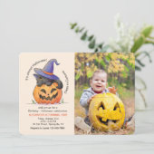 ハロウィン子猫の写真招待状 招待状 (スタンド正面)