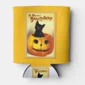 ハロウィン子猫ハロウィーンのカボチャのちょうちん缶に座クールる 缶クーラー (正面)