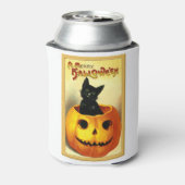 ハロウィン子猫ハロウィーンのカボチャのちょうちん缶に座クールる 缶クーラー (缶裏面)