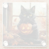 ハロウィン子猫 ガラスコースター (裏面)