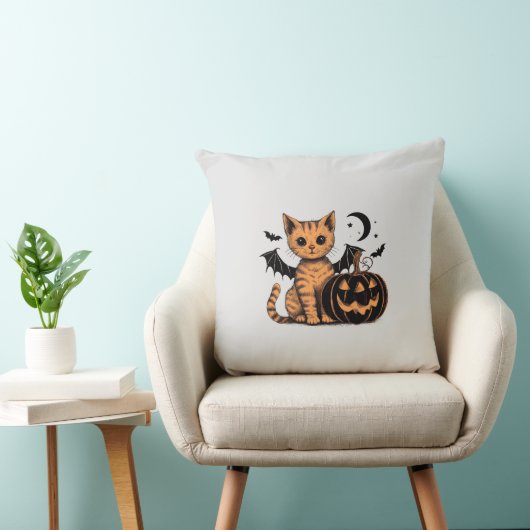 ハロウィン子猫 クッション (椅子)