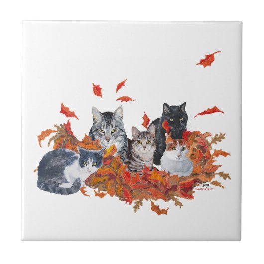 ハロウィン子猫 タイル (正面)