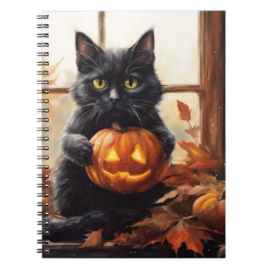 ハロウィン子猫 ノートブック (正面)