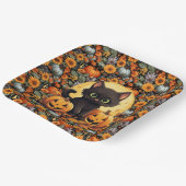 ハロウィン子猫 ペーパープレート (傾斜あり)
